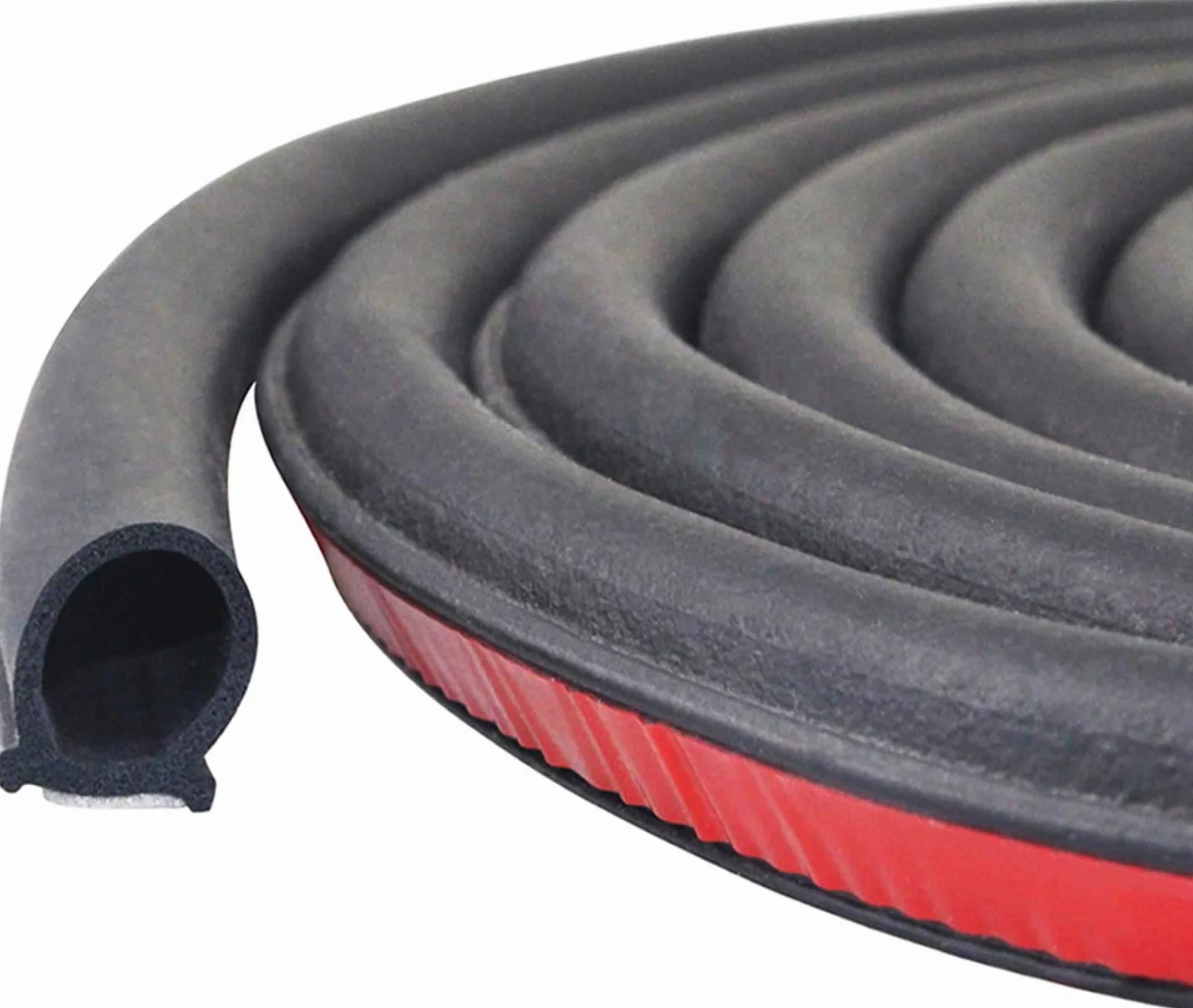 Storystore Tira de Sellado de Puerta de Coche 6M, 14mm X 14mm Universal Junta Goma Puerta Coche Autoadhesiva Protector Forma de D Impermeable, Apta para Furgonetas, Coches, Caravanas y Todoterrenos