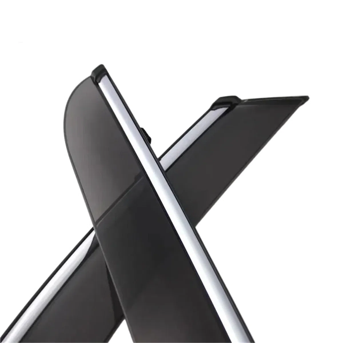 Deflector viento ventanilla Visera De Ventana Lateral Para Galaxy L7 2023 2024 2025, Protector Contra La Lluvia Para Puerta, Protección El Clima, Toldo Deflector Viento, Refugio(Chrome strip-carbon)