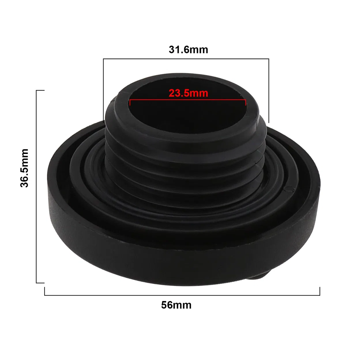 Tapa de llenado de aceite del motor Tapa del tanque Compatible con Civic Fit CR-V Element Pilot Ridgeline Accord Odyssey Acura MDX RL TL RSX 15610-RAA-A01 ABS negro