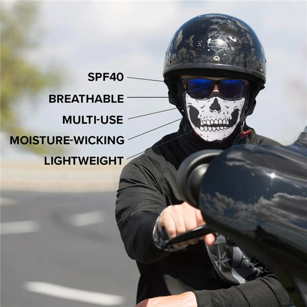 Pasamontañas De Calavera Multifuncional Áscara Bufanda Prueba Viento Moto Esquí Ciclismo Escalada 12 Piezas, Para Hombres Y Mujeres, M