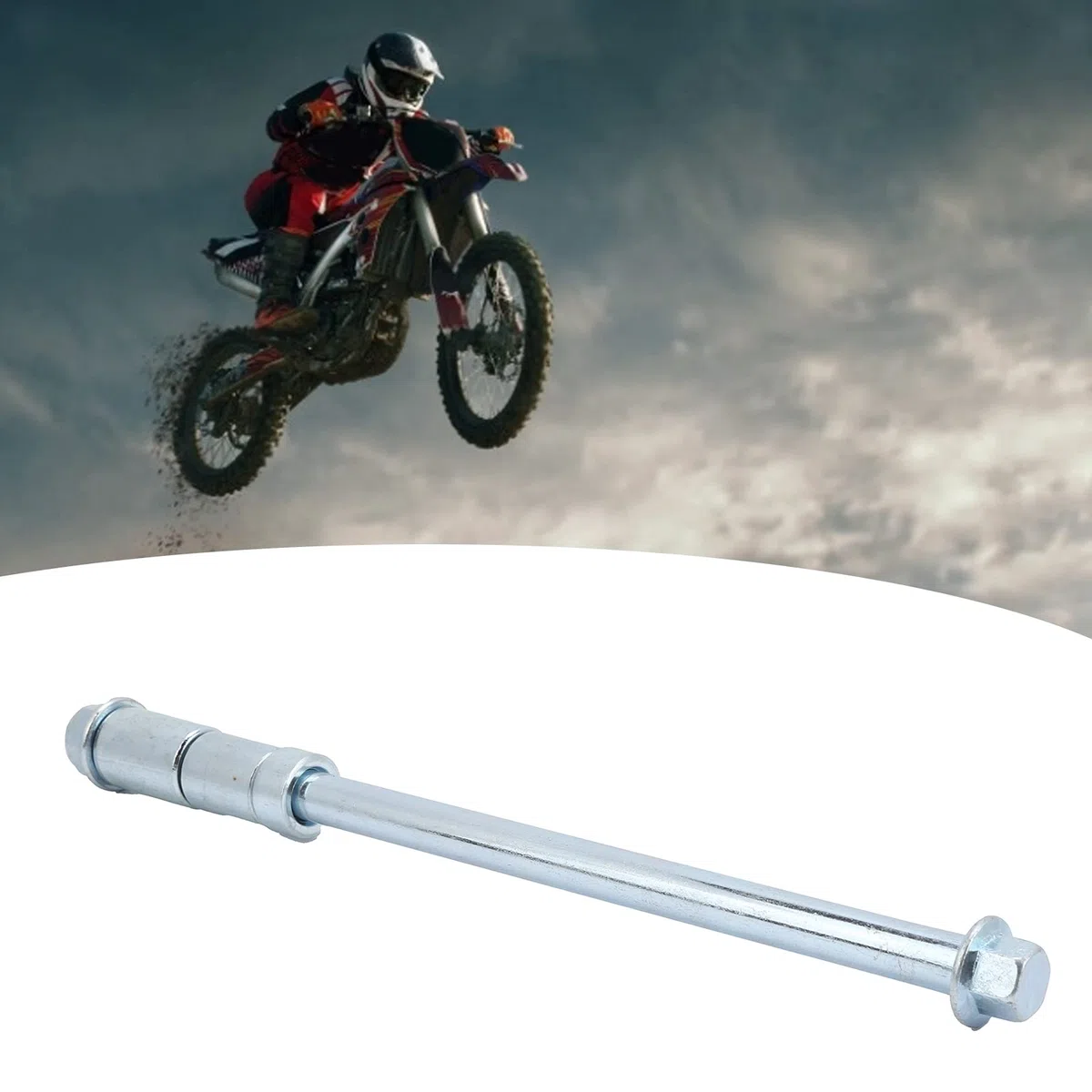 Eje de Perno, Eje Trasero Delantero de 245 Mm con 3 Espaciadores Aptos para 200CC 250CC PIT PRO Trail Dirt Bike