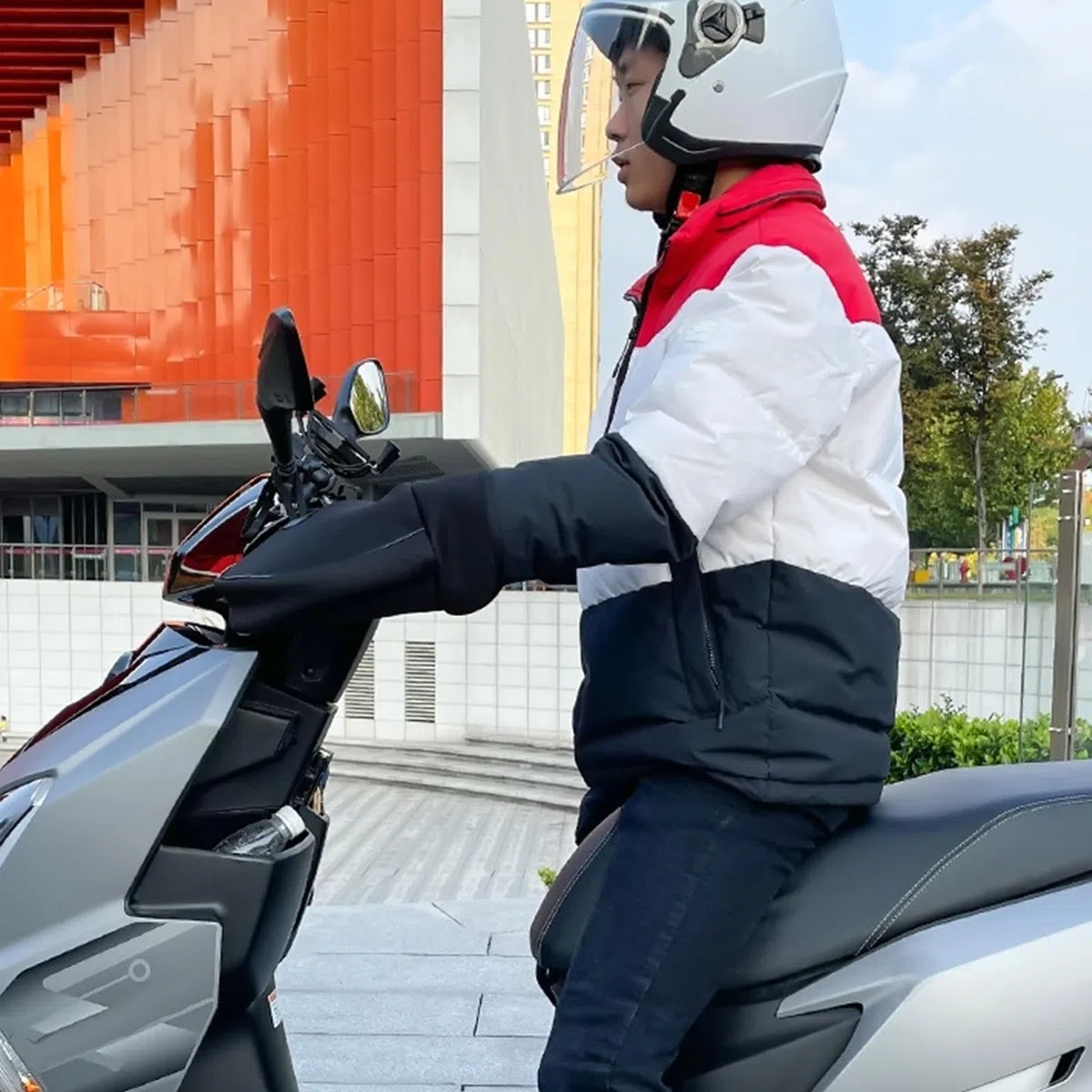 Manoplas Invierno Manillar | Manoplas Calefactoras para Manubrio De Moto | Mitones Térmicos para Ciclismo Y Conducción En Frío para Snowmobile ATV Bicicleta Eléctrica Y Convencional