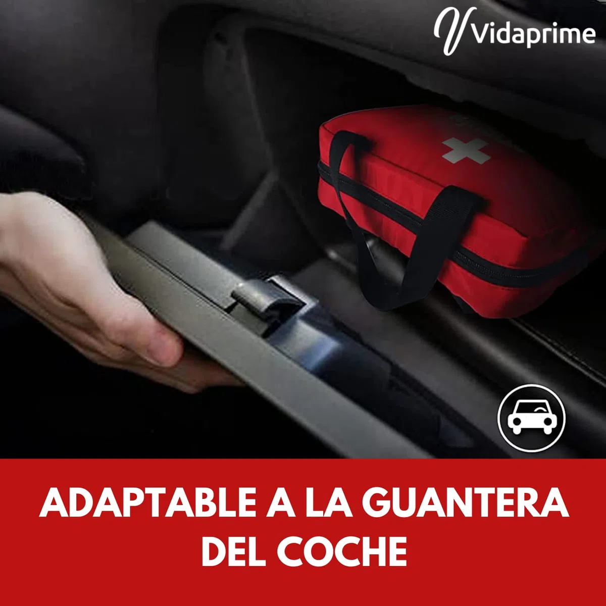 BOTIQUÍN de Primeros Auxilios con Guantes- para Coche, Hogar, casa, Maletín Viaje de Seguridad SUPERVIVIENCIA - Emergency KIT COMPLETO 180 PIEZAS