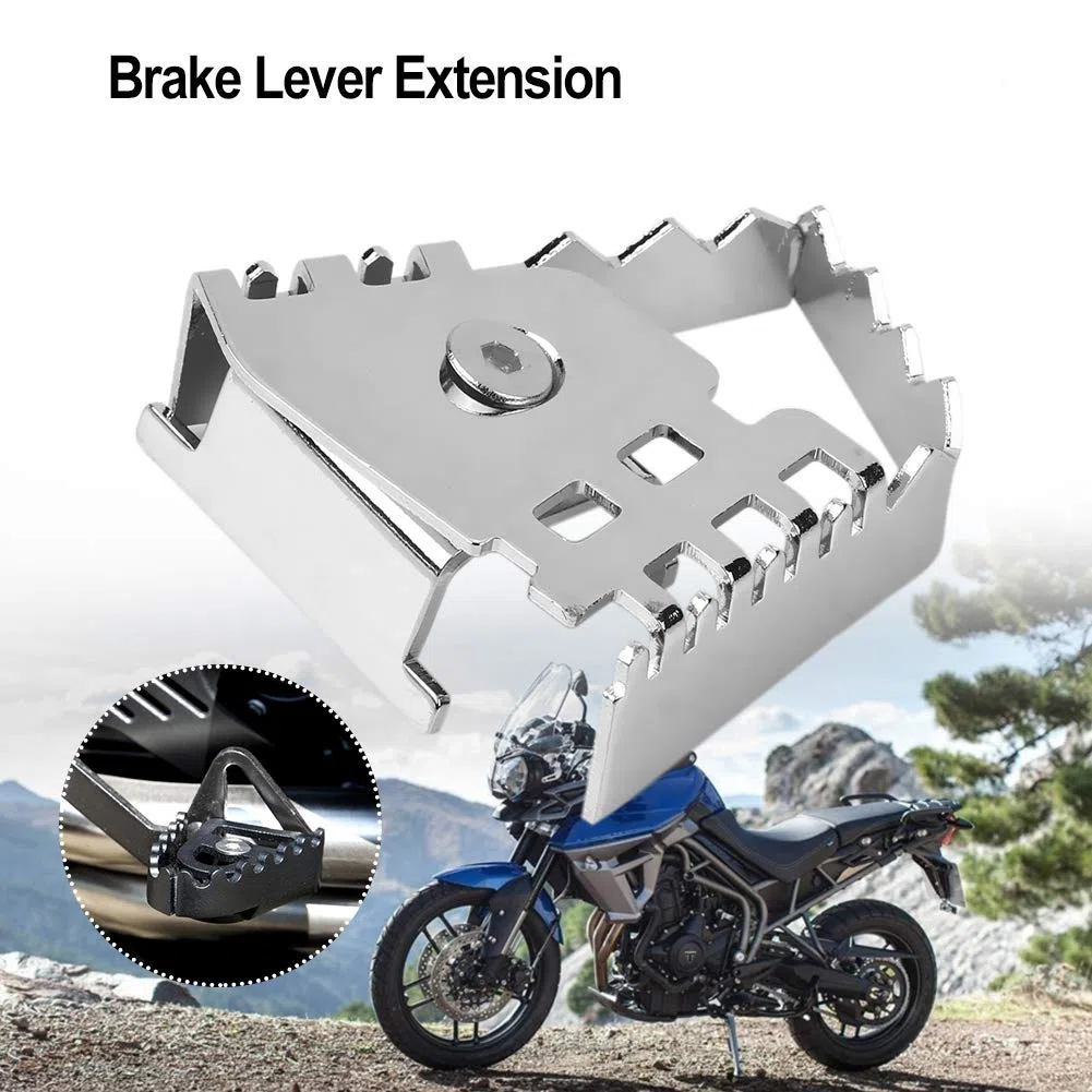 Extensión de Ampliación de Pedal de Freno, Palanca de Freno de Pie Trasero de Motocicleta de Acero Inoxidable, Extensor de Almohadilla de Extensión para F800GS F700GS(enchapado)