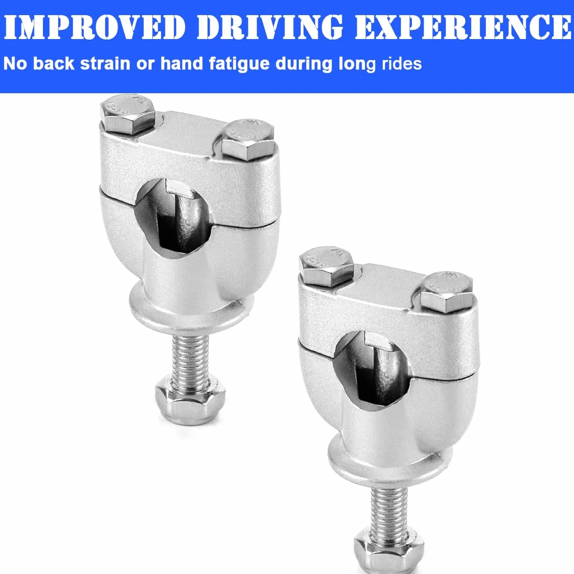 ZAMDOE Elevadores de Manillar de Motocicleta de 7/8" (22 mm), Abrazadera Universal de Montaje para manillares, Adaptador para elevadores de Manillar de Motocicleta, Motocross, ATV, Todoterreno