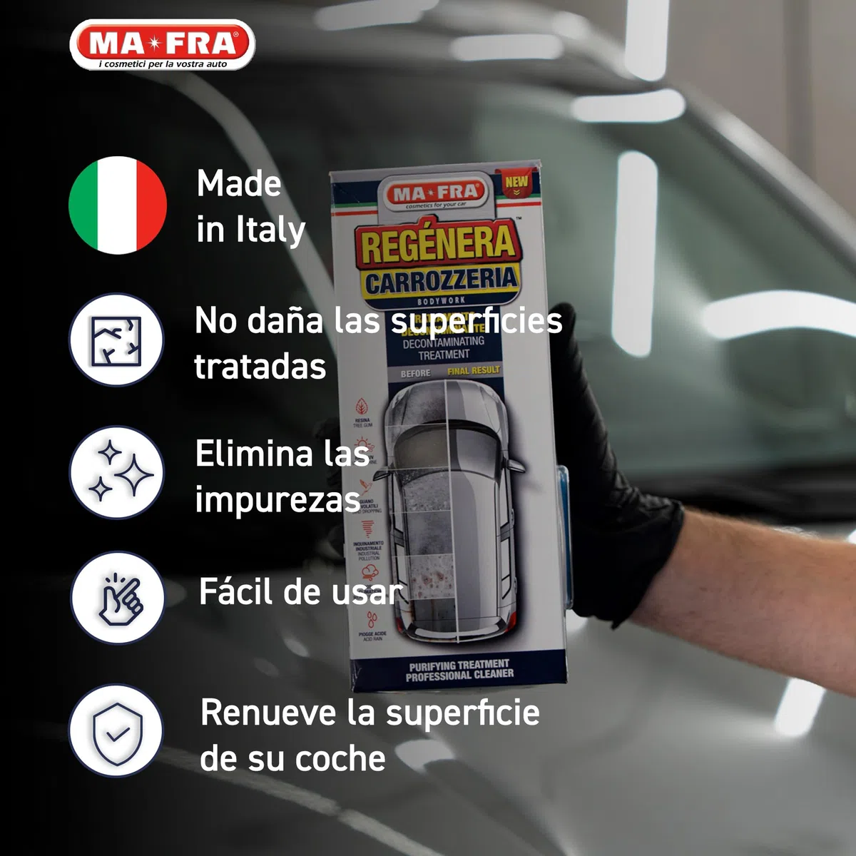 Mafra Kit Regénera, Tratamiento Completo para Carrocerías, de Coches y Motos