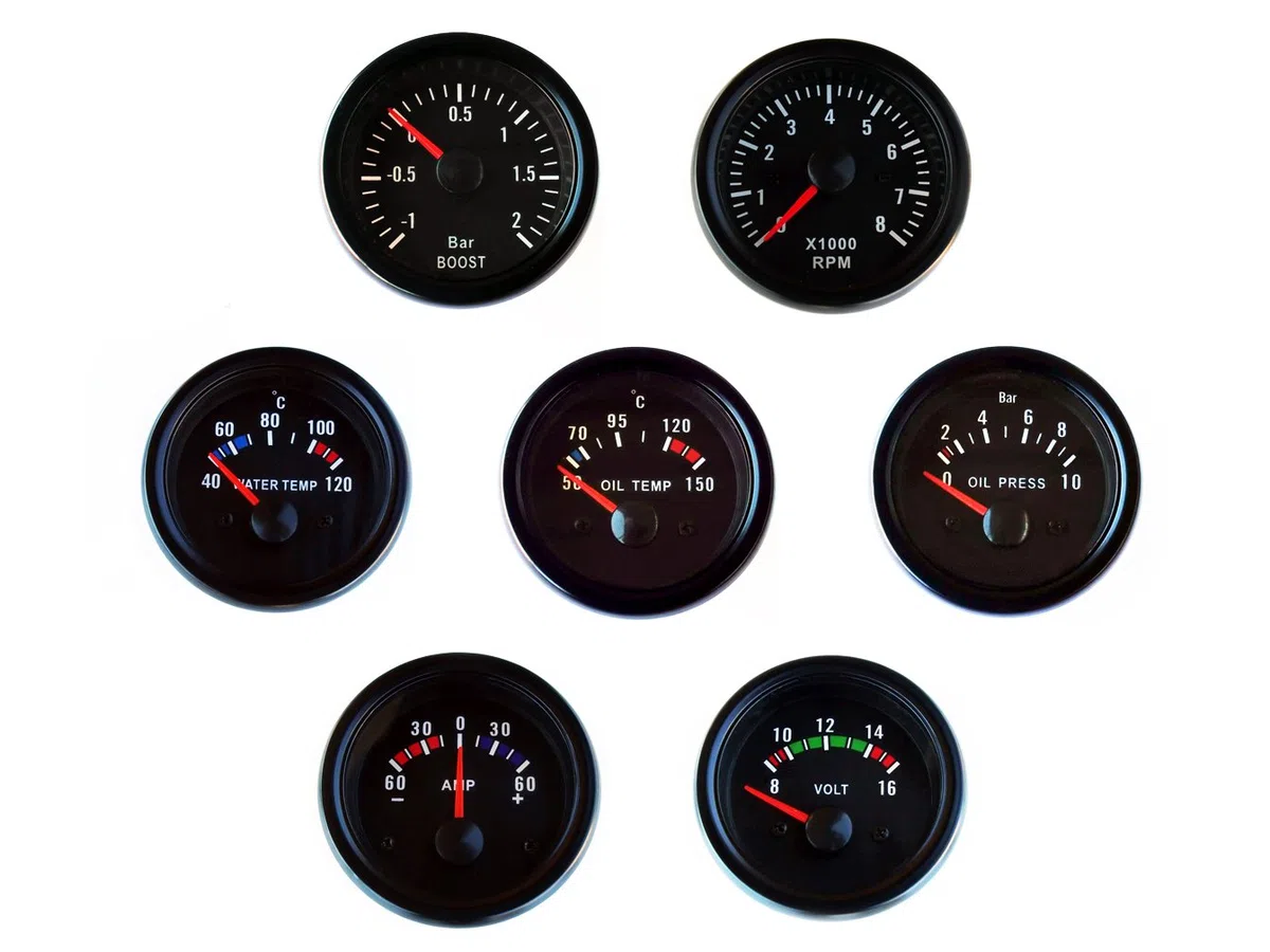 Cuentarrevoluciones Retro Oldschool U/Min RPM universal (52 mm)
