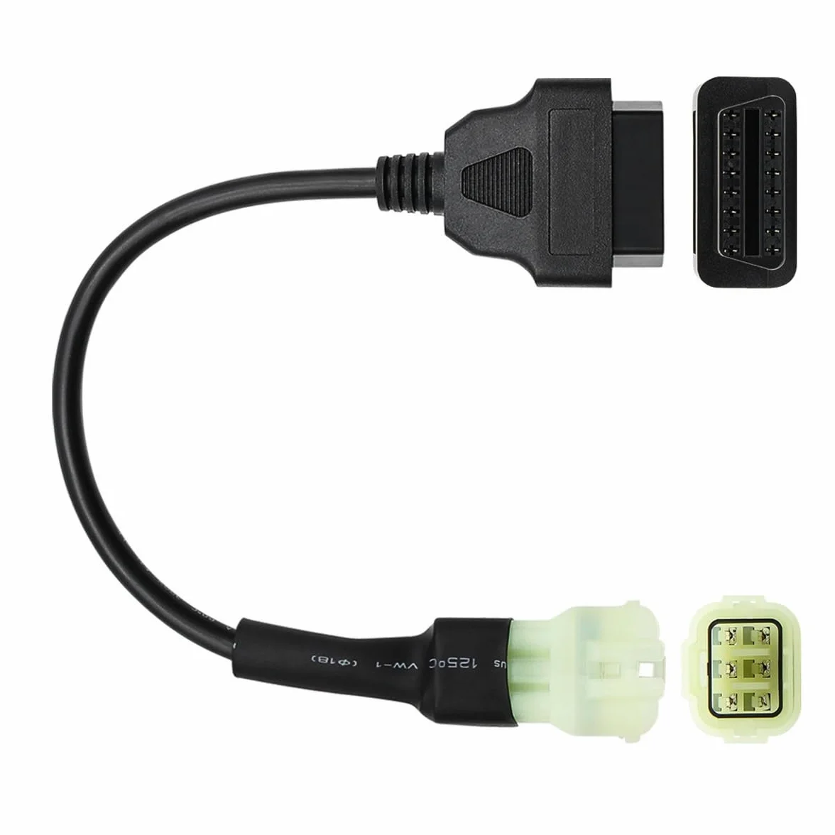 Cable Adaptador de diagnóstico OBD2 OBDII de 6 Pines a 16 Pines Compatible con KTM Moto