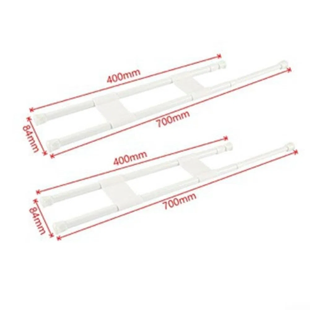Barras de refrigerador ajustables para caravana, barras de tensión para nevera, barras de tensión dobles para caravana, barras de tensión ajustables, organizador de nevera, estante extensible