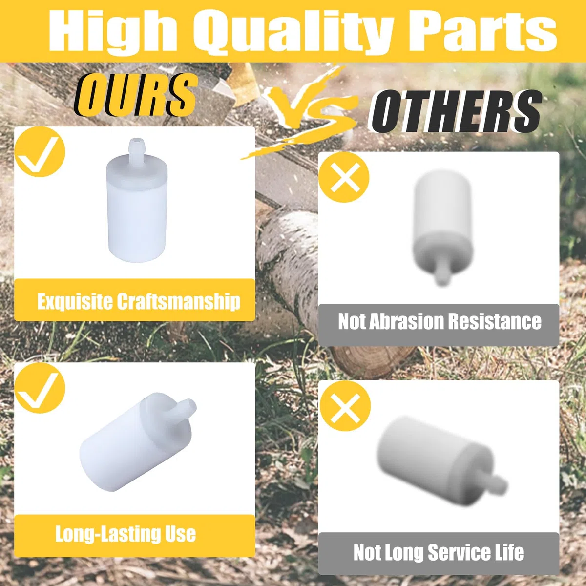10 X Filtros de Combustible para Husqvarna 268 272 266 50 51 55 345 350 351 357 365 372 390 460 570 575 Repuestos de Motosierra