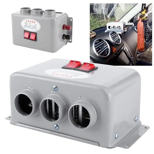 Calentador de Coche de 12 V Calentador de Coche Compacto 3 Orificios 600w 800w Calentador de Calentamiento Rápido de Invierno Eliminación de Escarcha Desempañador de Bajo Nivel