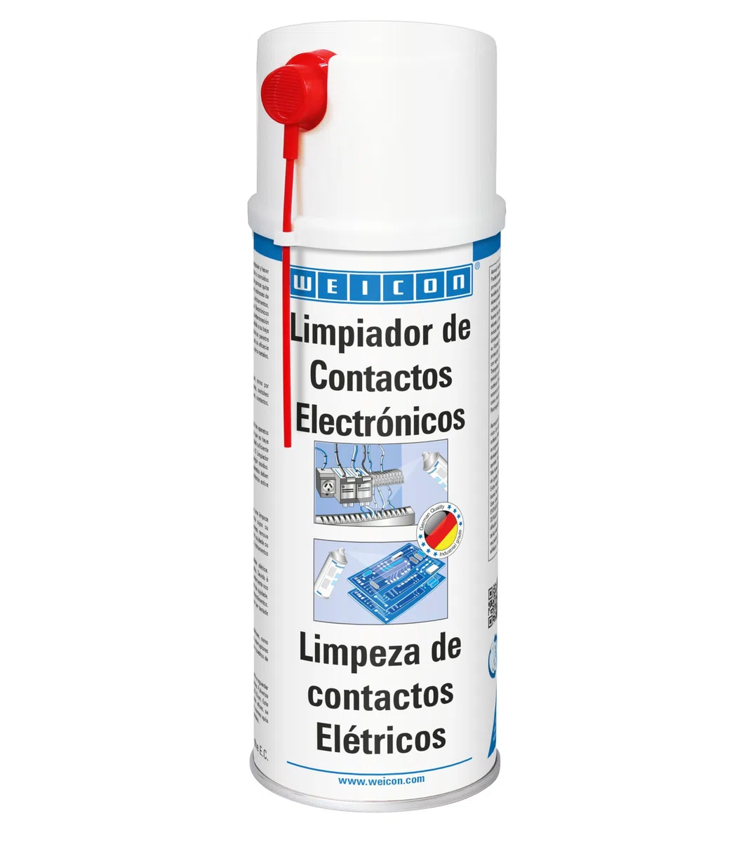 WEICON Limpiador de Contactos Electrónicos | 400 ml | Limpia y desengrasa componentes electrónicos o mecánicos | Transparente