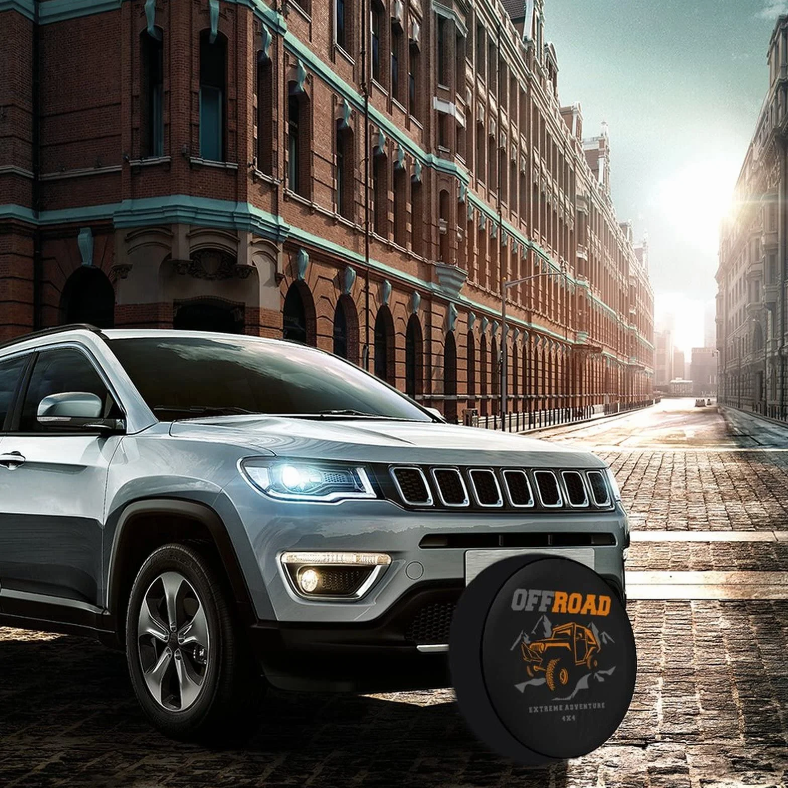 Neumáticos de repuesto para neumáticos de coche, Off-Road Extreme Adventure impermeable, a prueba de polvo, apto para SUV, autocaravanas, remolques, rueda de coche de 16 pulgadas