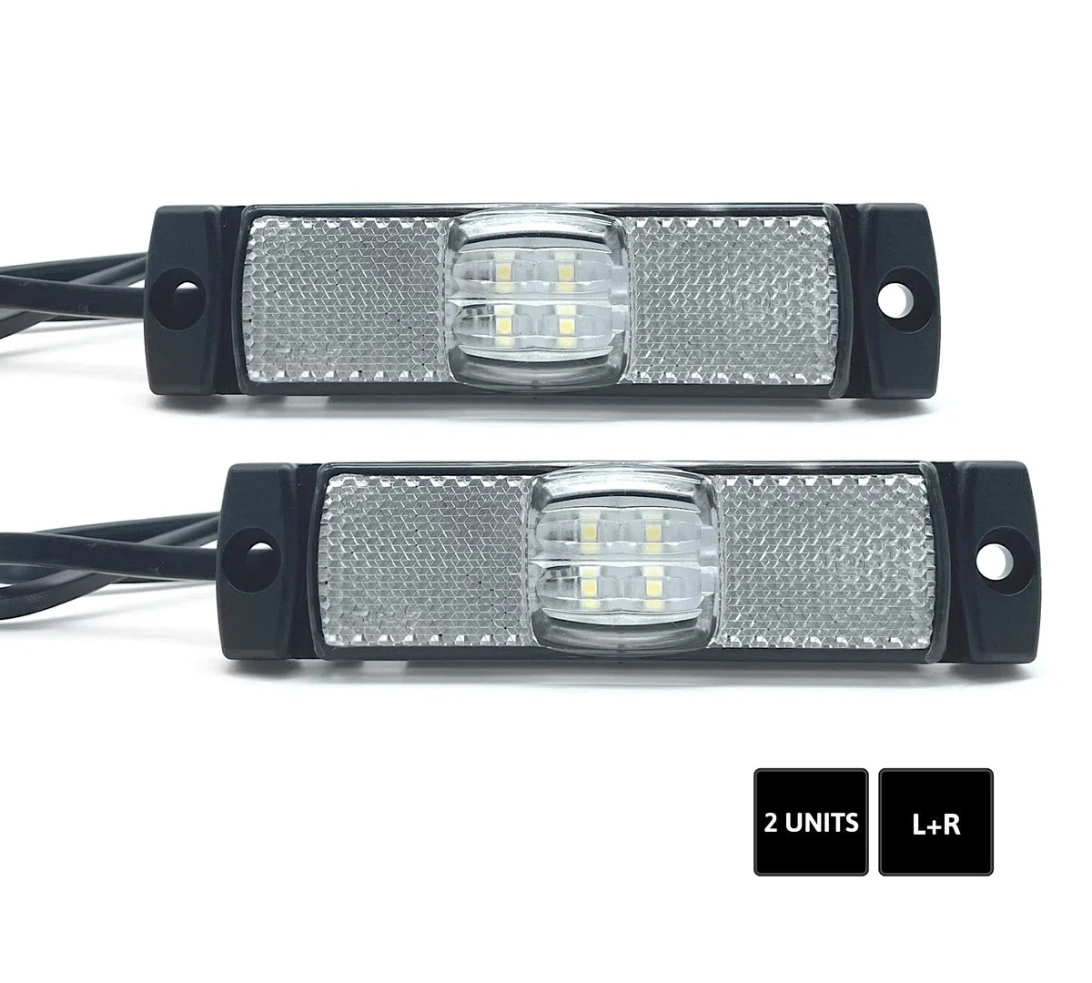 DOJA Barcelona | Luz Galibo Blanca | PACK 2 Led Posicion | Luces de Galibo para Remolques | Luz Posicion LED Camion, Luces Posicion Remolque, Luz Galibo Caravana, Luces de Galibo para Autocaravana