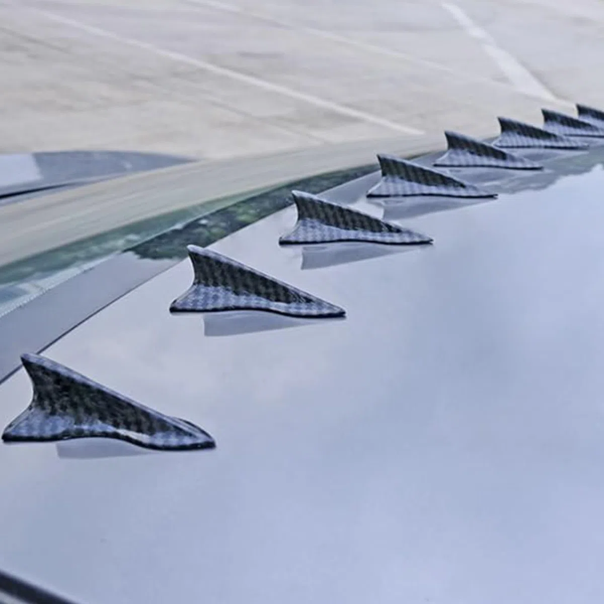 Difusor de Techo de Coche - 10pcs Kit de de Aleta de tiburón automático, Paquete Estilos de Aletas vehículo Decorativo | Spoiler Ella INSTALACIÓN AGINE con un Fuerte diseño Adhesivo para
