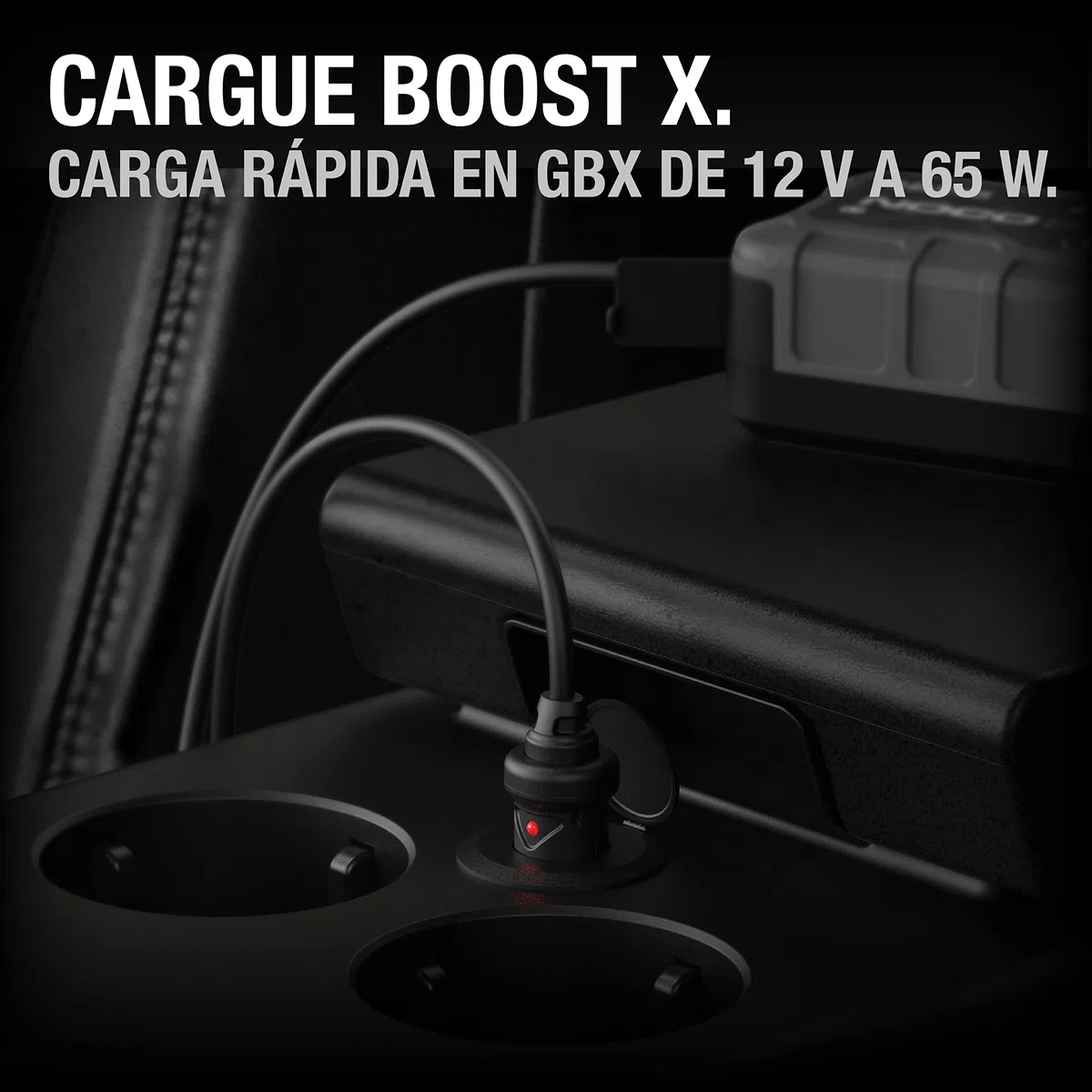 NOCO GBC011 Boost X Cargador de Coche 12V 65W para Arrancadores Auxiliares de Litio GBX45, GBX55, GBX75 y GBX155 UltraSafe