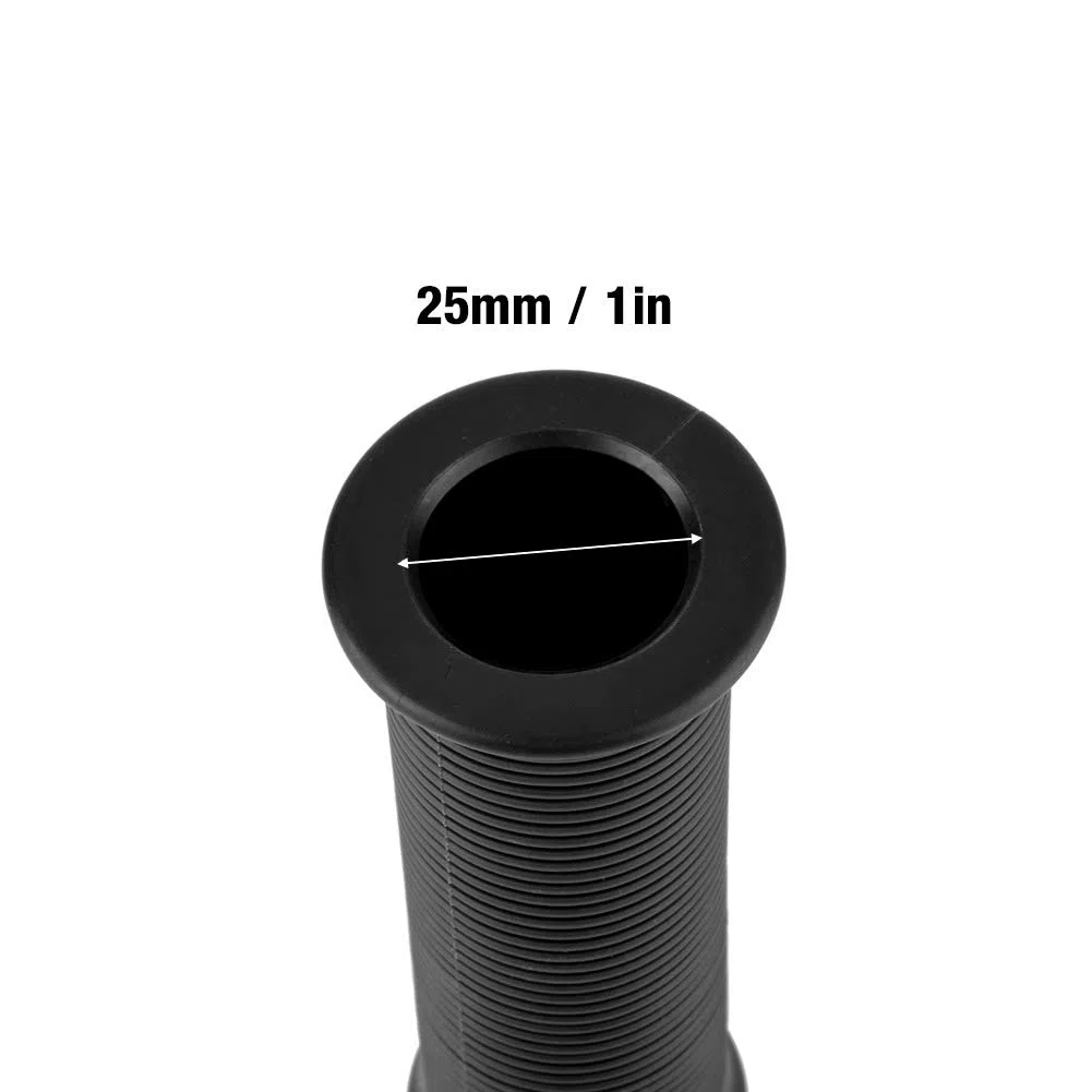 Impugnatura Moto Vintage TPU universale 2 pezzi 1 pollice 25 mm adatta per la maggior Parte Delle motociclette(Nero)