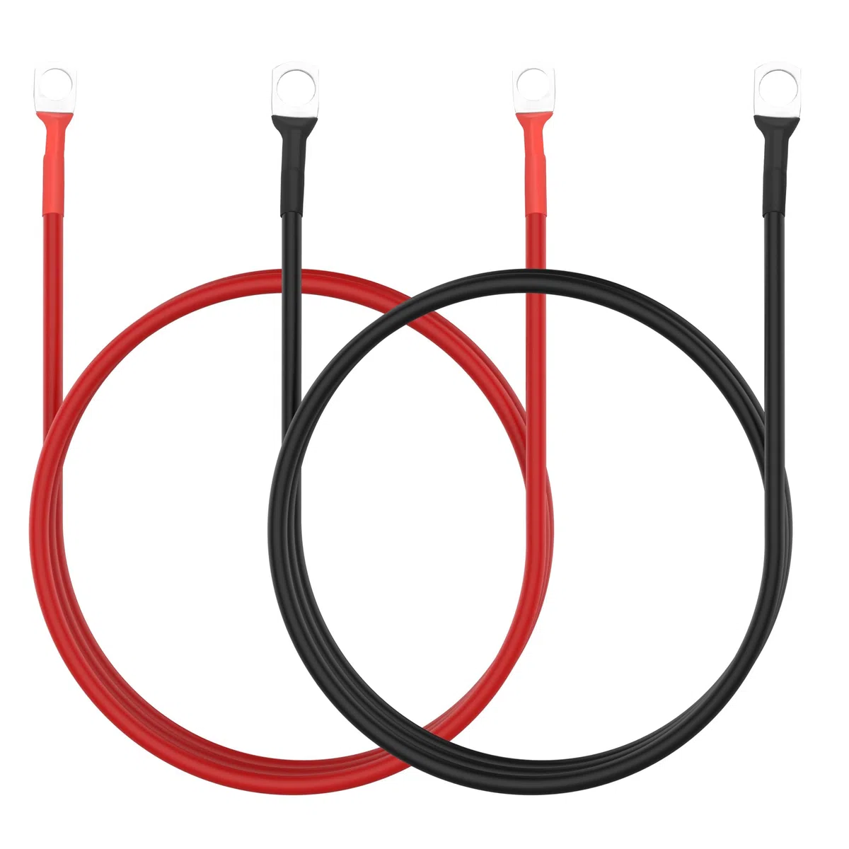 8 AWG Cable de batería,de cobre puro de calibre 8 con terminales de 5/16", optimizado como cable para inversores de coches, autocaravanas, baterías y sistemas solares de 12 V/24 V