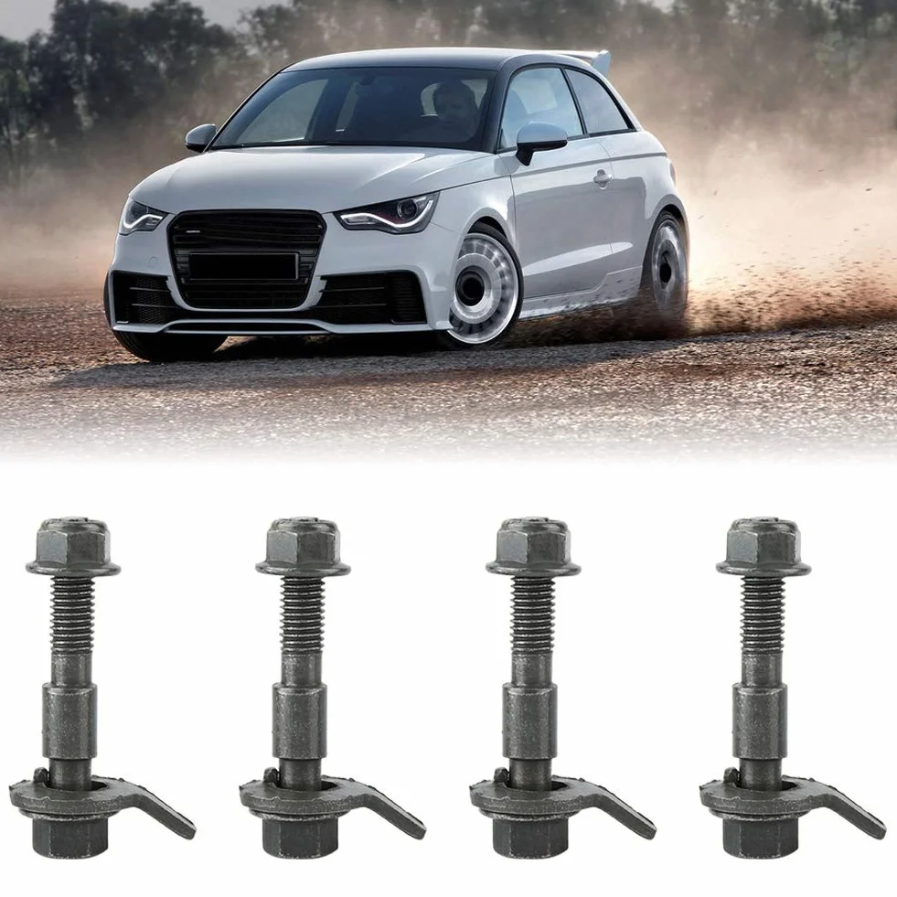 Perno de Comba, 12 mm Vehículos Universales Acero Alineación de Cuatro Ruedas Perno de Leva Ajustable Camber Kit Verde del Ejército (5 uds)