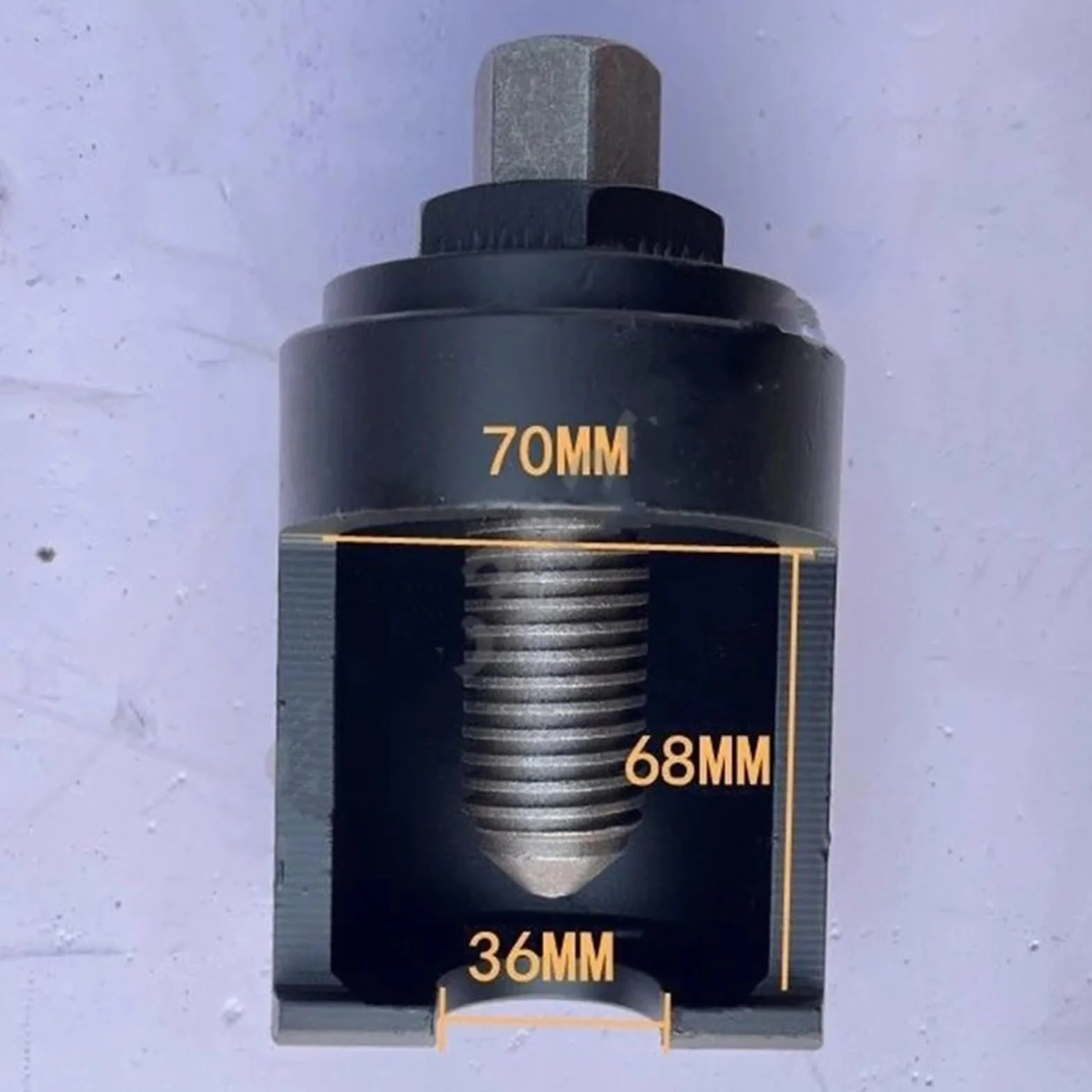 bolas para dirección de coche Extractor de rótula neumático para carro, extractor 30/36 mm, jaula bolas con manguito tuerca Conjunto de rótula(TOP CAP 36MM)