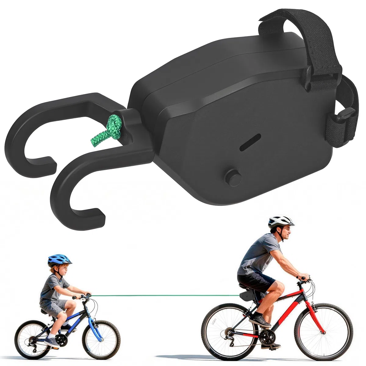 Cuerda de Remolque Bicicleta Niños 2.5 m Cuerda de Remolque para Bicicletas Cuerda Retráctil para Remolcar Bicicletas para Todas Las Bicicletas, Viajes En Familia