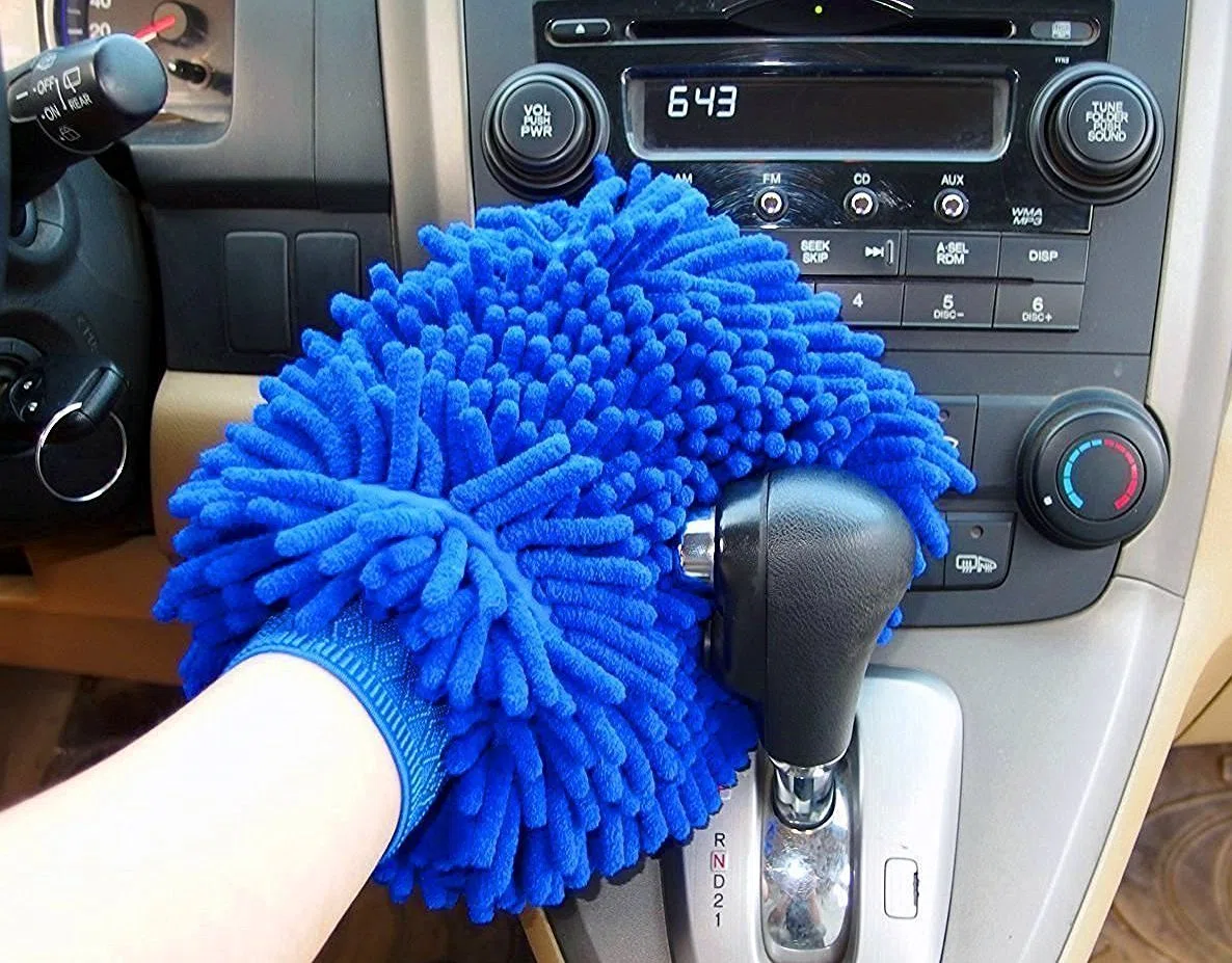 Amison - Guantes de lavado para limpieza de coche, 2 unidades, Premium Ultrasuave, de microfibra, paño de limpieza para limpieza del coche y hogar