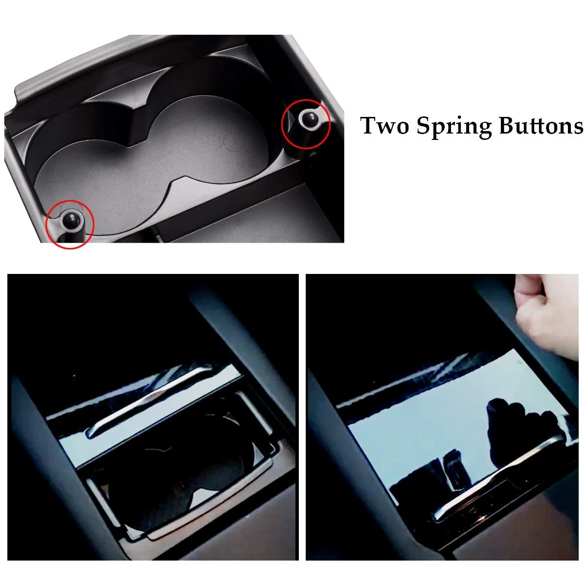 Jaronx - Organizador de Consola Central Compatible con Tesla Model X/S, Caja de Almacenamiento para reposabrazos + portavasos, para Accesorios Tesla Model S/X 2016 2017 2018 2019 2020 2021