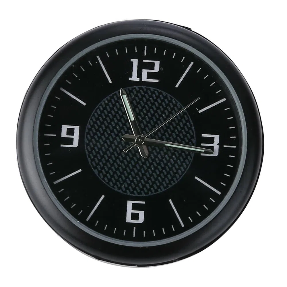Reloj de coche, KACEPAR 1.6" Mini Reloj de cuarzo para el salpicadero del coche, Reloj universal de decoración,Reloj de coche y reloj luminoso interior modificado