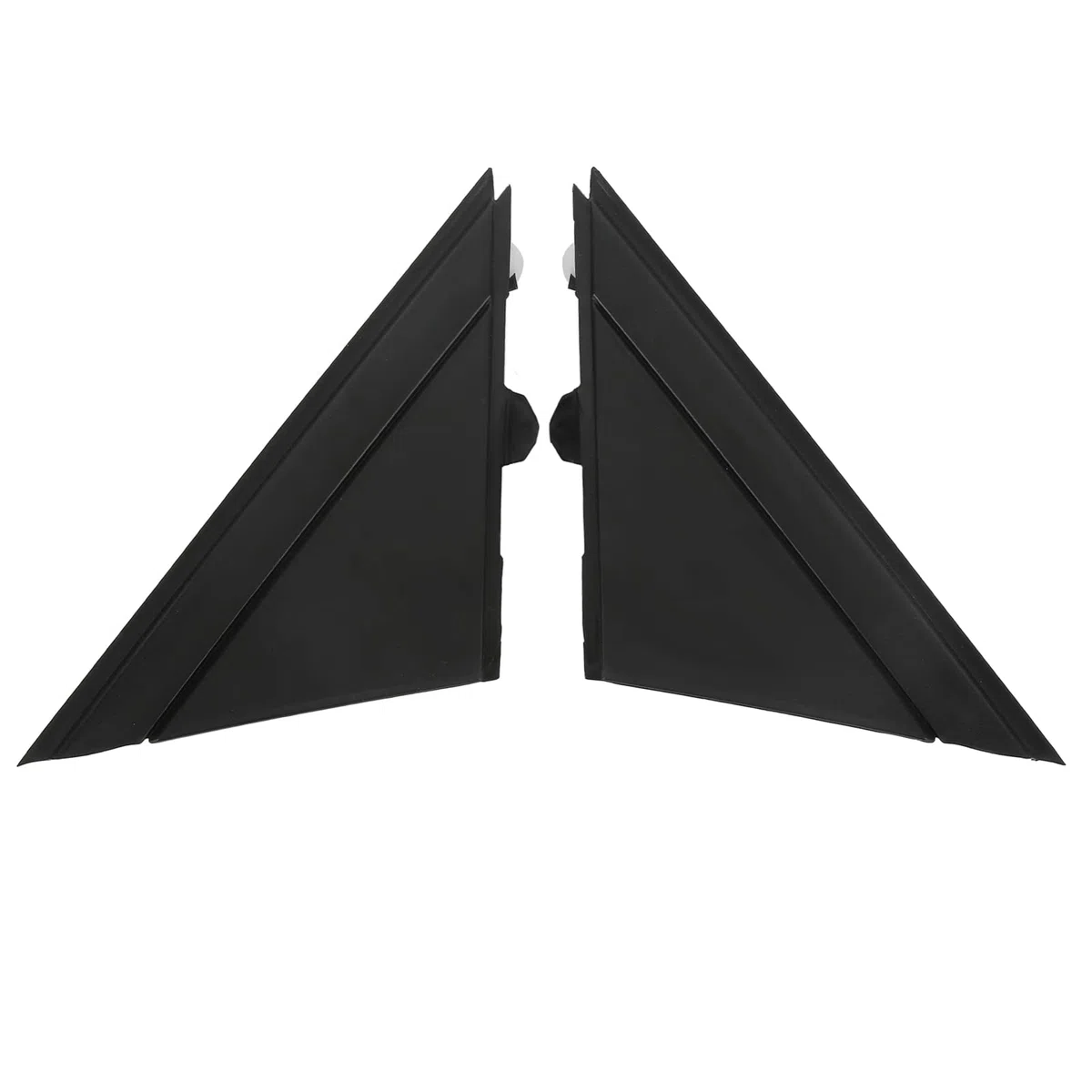 Tbest o Decoración Modificación Cubierta de la Bandera del Espejo de la Puerta 1Sh17Kx7Aa Reemplazo de la Moldura de la Placa del Triángulo Izquierdo Derecho del Espejo para Fiat 500 (Negro mate)