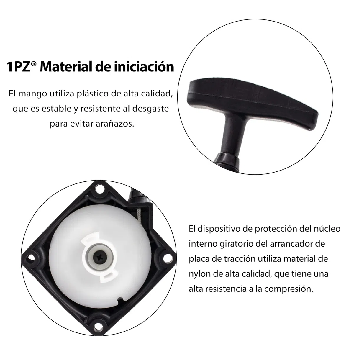 1PZ SP1-33L Arrancador de Retroceso Universal para 33cc 43cc 47cc 49cc Cortacésped Motor Desbrozadora Taladro de Tierra Pocket Dirt Bike Gas Scooter Mini Chopper