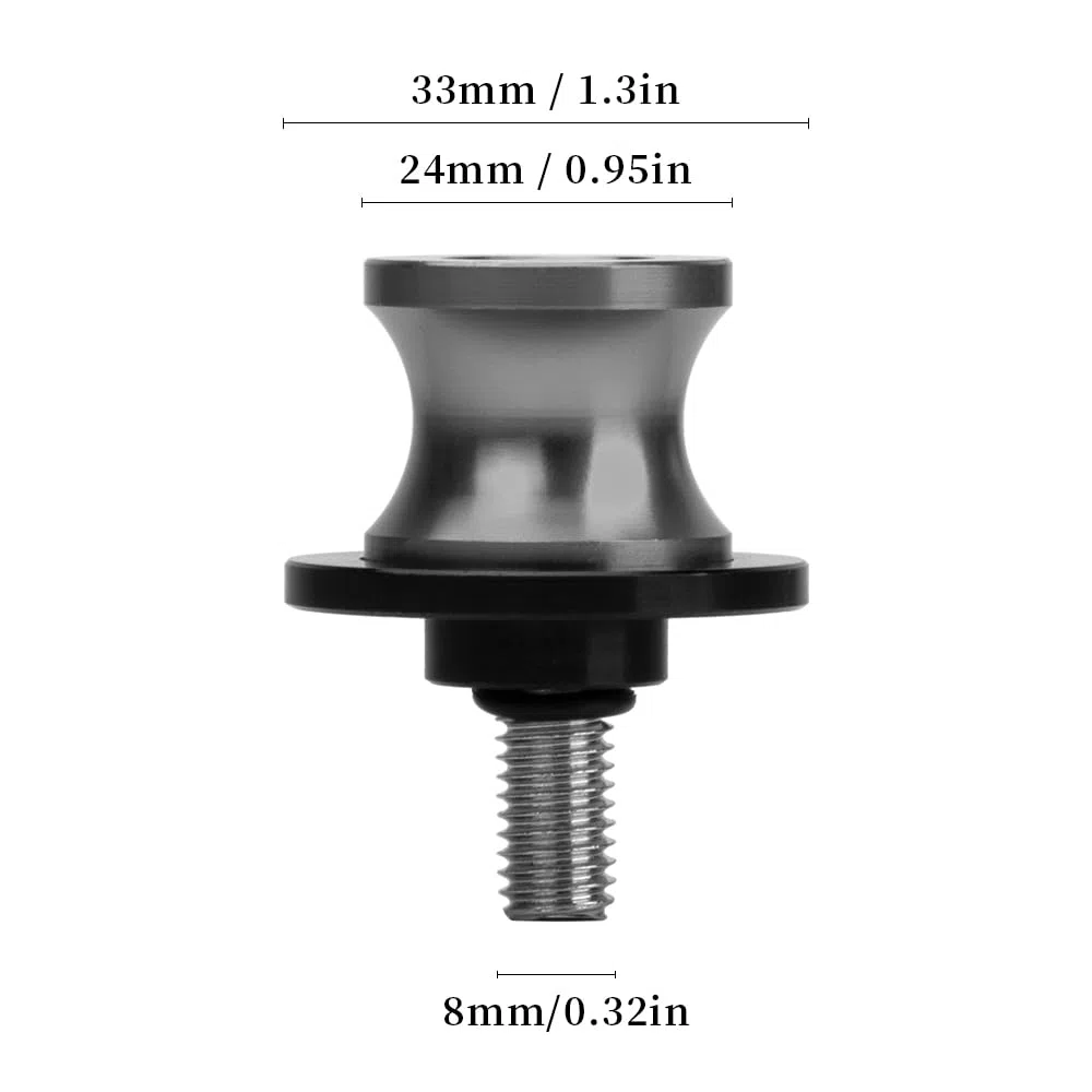 M8 Paddock Stand Bobbins para Tiger 900 2020-2024 Bobbins Bobbins Bobins Bobins Bobbins Tiger 900 Accesorios (Gris)