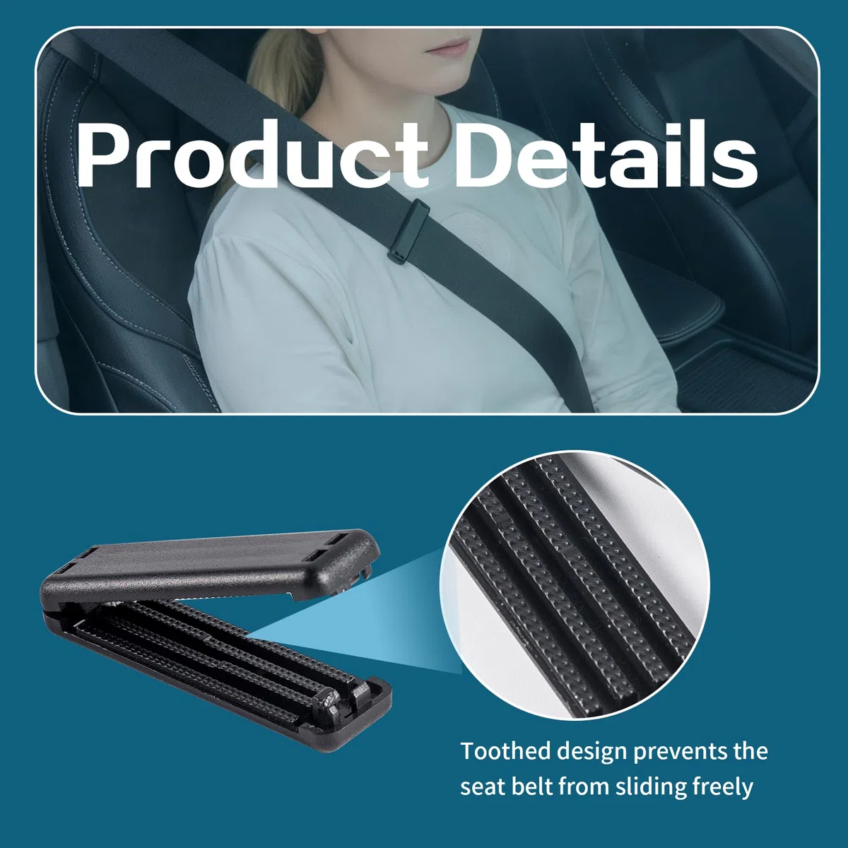 Ajusteur Universal de Ceinture de Sécurité Voiture - Réducteur de Pression pour Épaules et Cou - Pince à ceinture de sécurité noire, Pinces à ceinture de sécurité de voiture polyvalente (4 piezas)