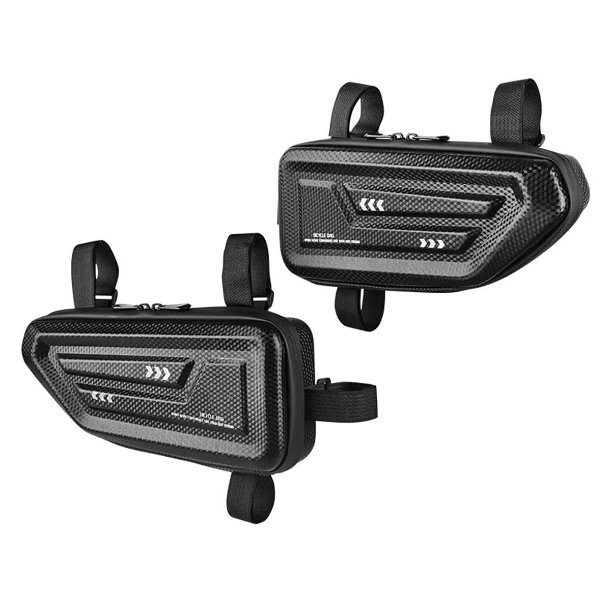 Bolsas para sillín de motocicleta de 2 piezas, de fibra de carbono, rígidas, impermeables, de EVA, de 2 l, laterales impermeables con correas de montaje rápido para expediciones y todoterreno.