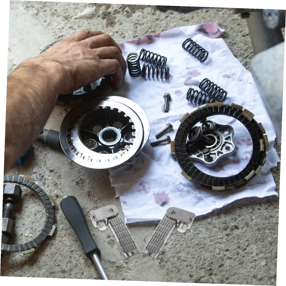 NOLITOY Estriberas de Aluminio para Motocicleta y Vehículo Eléctrico de Traseros Plegables Alargados Soporte para Reposapiés de Pasajero Duraderos y Ligeros