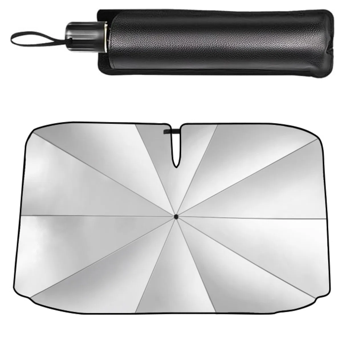 Parasol para Parabrisas Delantero de Coche, 140 x 79 cm, Incluye Bolsa de Almacenamiento, para ciertos sedanes, Furgonetas y SUV