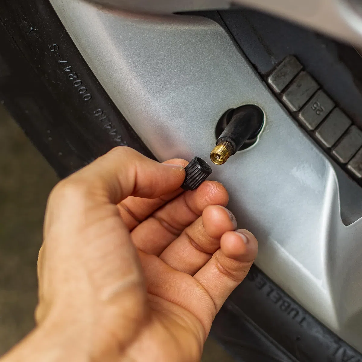 Zocipro 100Pcs TR414 Válvula de Goma para Neumáticos, Snap-in Tire Válvula del Neumático con Tapas de Polvo, Válvulas Rueda Universales para Llantas sin Cámara de Aire de Coches y Motos