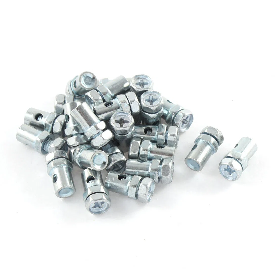 sourcing map Cable De Freno Niple Sin Soldadura 25Pcas Para Motocicleta | 8Mm X 5Mm (L D), 2Mm Diámetro De Tornillo Para Phillips