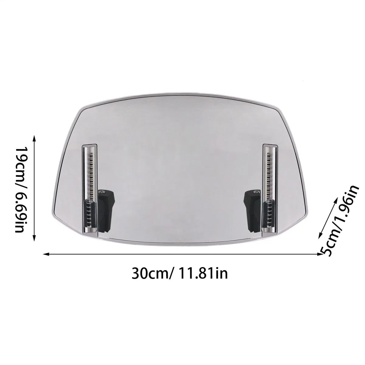 Parabrisas para motocicleta: protector de parabrisas, parabrisas delantero elevado de 300 g, de flujo de aire universal, protector contra la intemperie | Accesorio de modificación portátil para