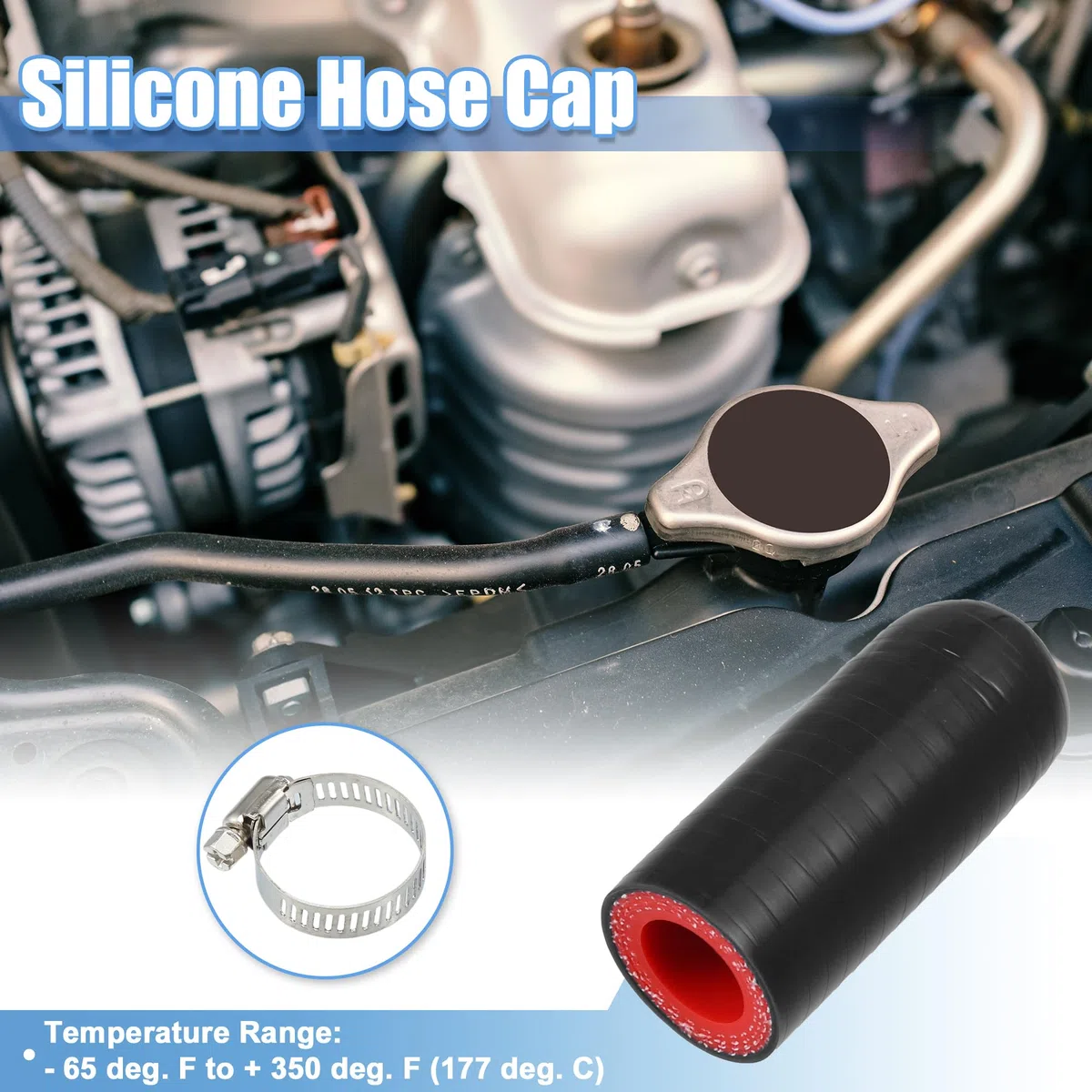 A ABSOPRO Tapón de Silicona para Tapa de Refrigerante de 16mm 0.63" ID Calentador de Refrigerante para Automóvil