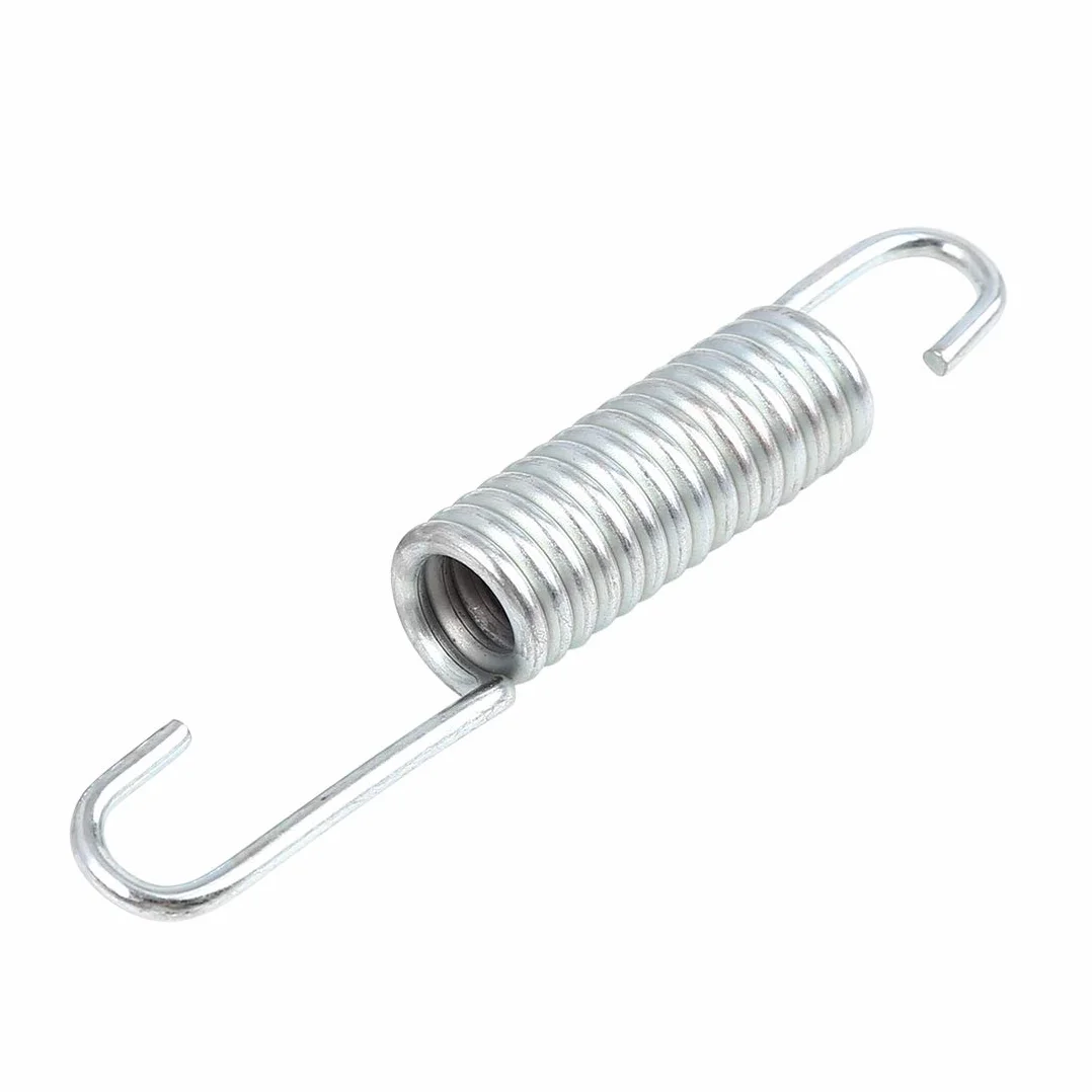 sourcing map 10.2cm Muelle Para Caballete Resorte De Retorno De Pata De Cabra Tono Plata De Soporte Lateral De Moto