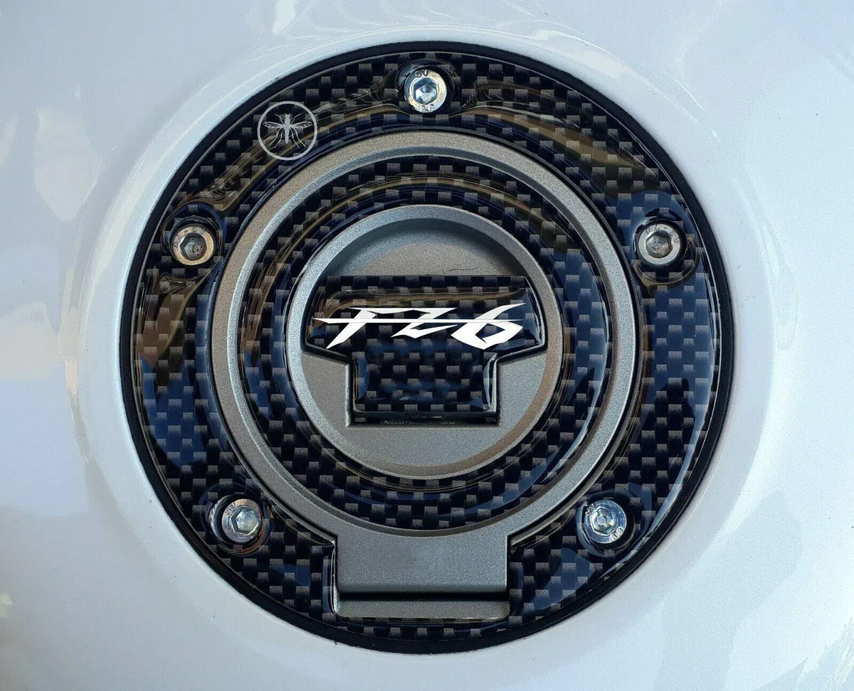 labelbike - Pegatina 3D de Resina para Decoración y Protección del Tapón de Depósito Tanque de Moto compatible con YAMAHA FZ6