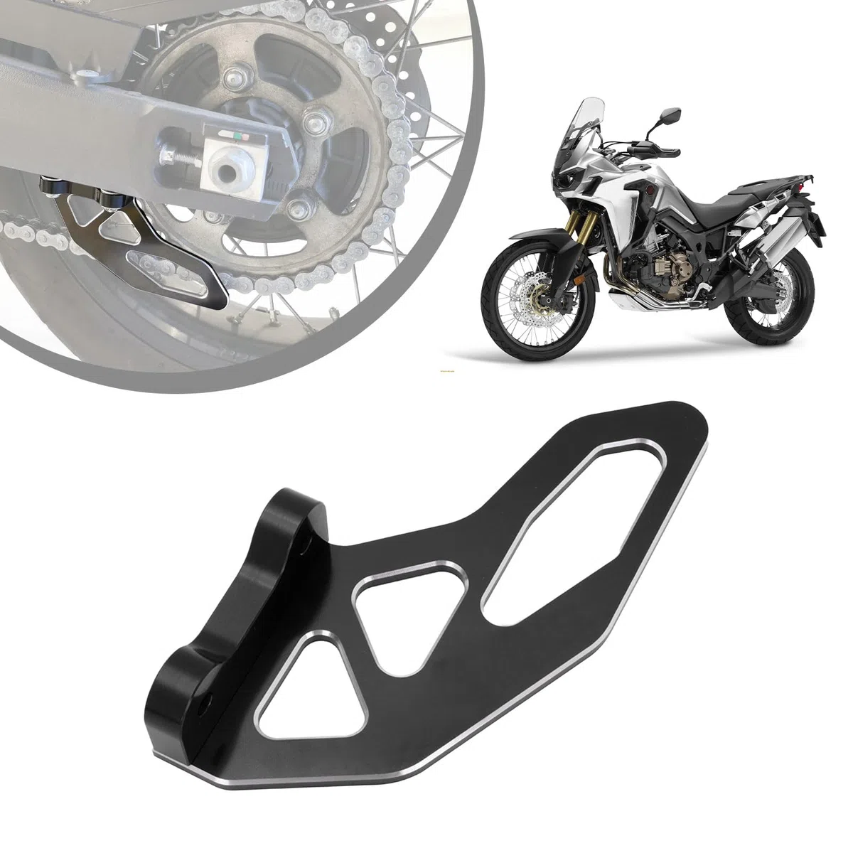 AnXin Protector Cadena Moto, Protector Cadena Africa Twin Trasera Inferior para CRF1000L 2016-2019, Negro