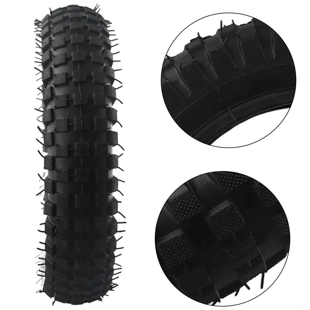 Juego de neumáticos y tubo interior de 12.5 x 2.75 para 49 cc para MINI Dirt Bike MX350 MX400 Scooter, neumático de goma de rueda todoterreno de 12 1/2 x 2.75 con válvula recta, color negro
