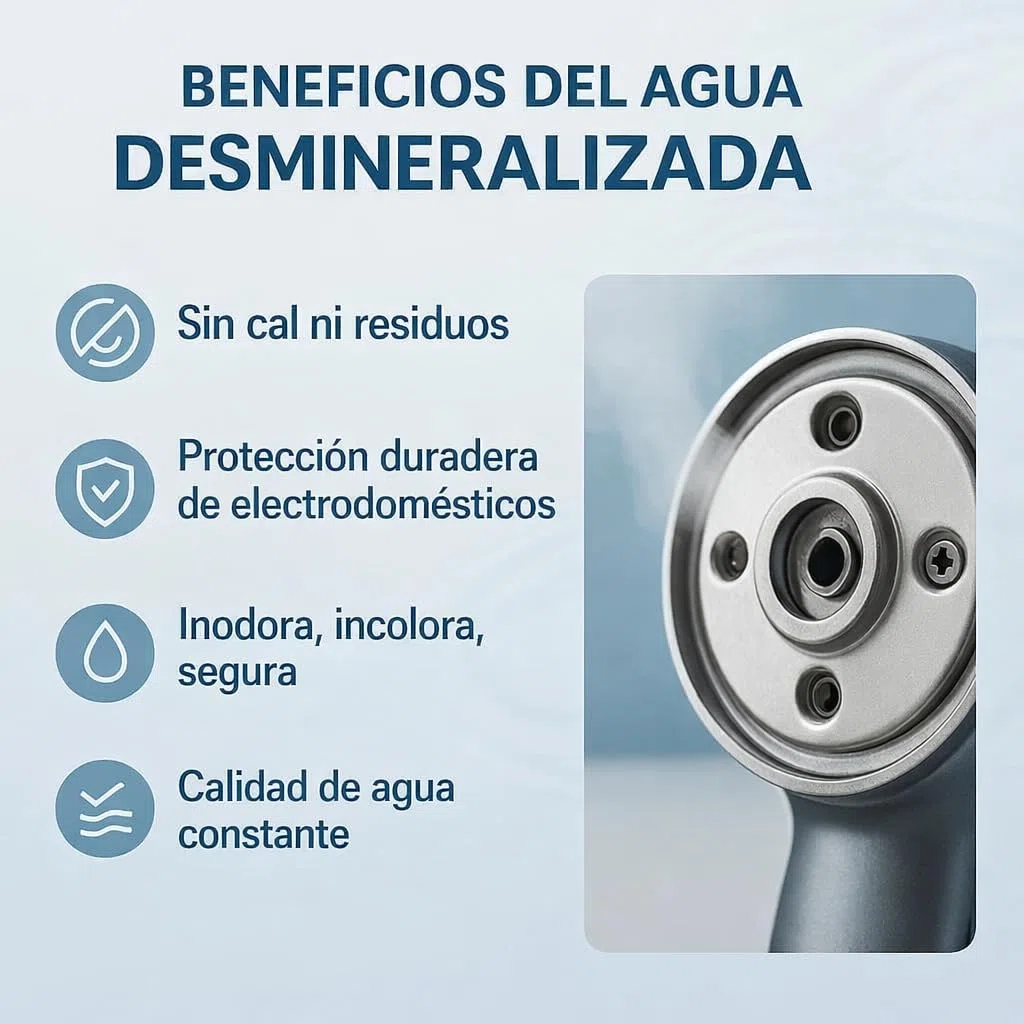 GiDeli Agua desmineralizada 5L agua destilada para planchas, baterías, radiadores, humidificadores, acuarios y laboratorios agua sin cal, inodoro, transparente