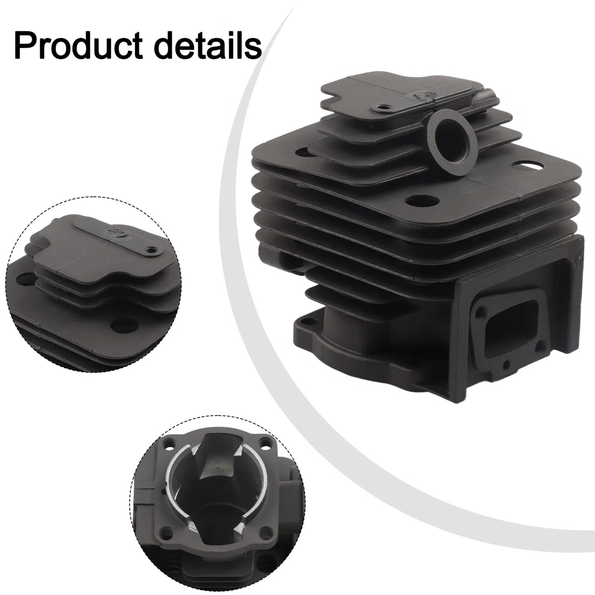 Kit de Cilindro de pistón de 44 mm para Cortador de Cepillo de Motor 44F-5 de 52 CC, diseño Ligero con conductividad térmica Mejorada