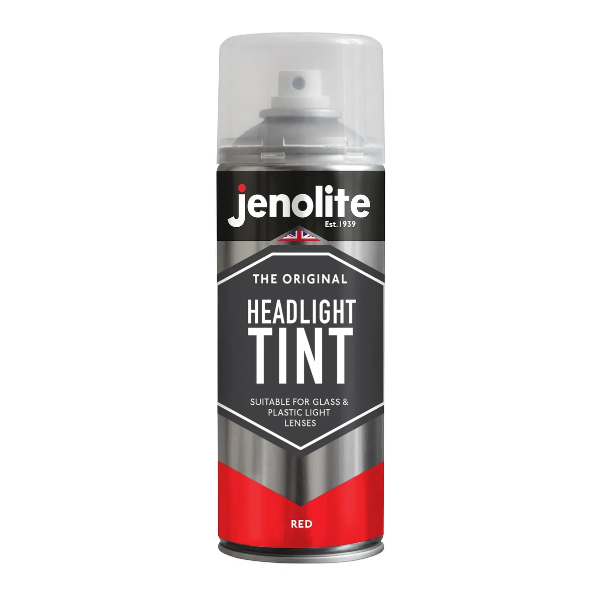 JENOLITE Pintura en aerosol teñida faros | ROJO | 400ml | Laca para lentes tintadas | Tinte sutil para las luces traseras de los automóviles | Adecuado para lentes de vidrio y plástico