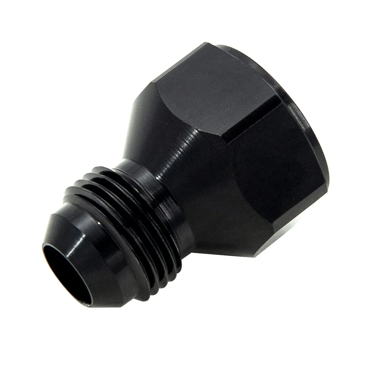YSIL Adaptador reductor de llamarada 10AN hembra a 6AN macho, accesorios de manguera de combustible, aluminio, negro, 2 unidades
