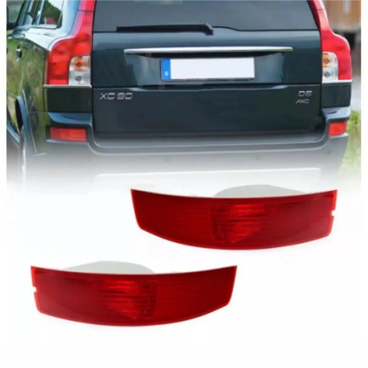 Reflector Trasero Compatible Con Volvo Para Xc90 2007-2013 Reflector Parachoques Trasero Coche Lámpara Parada Kit Luz Advertencia Señal Giro Accesorios 31213647