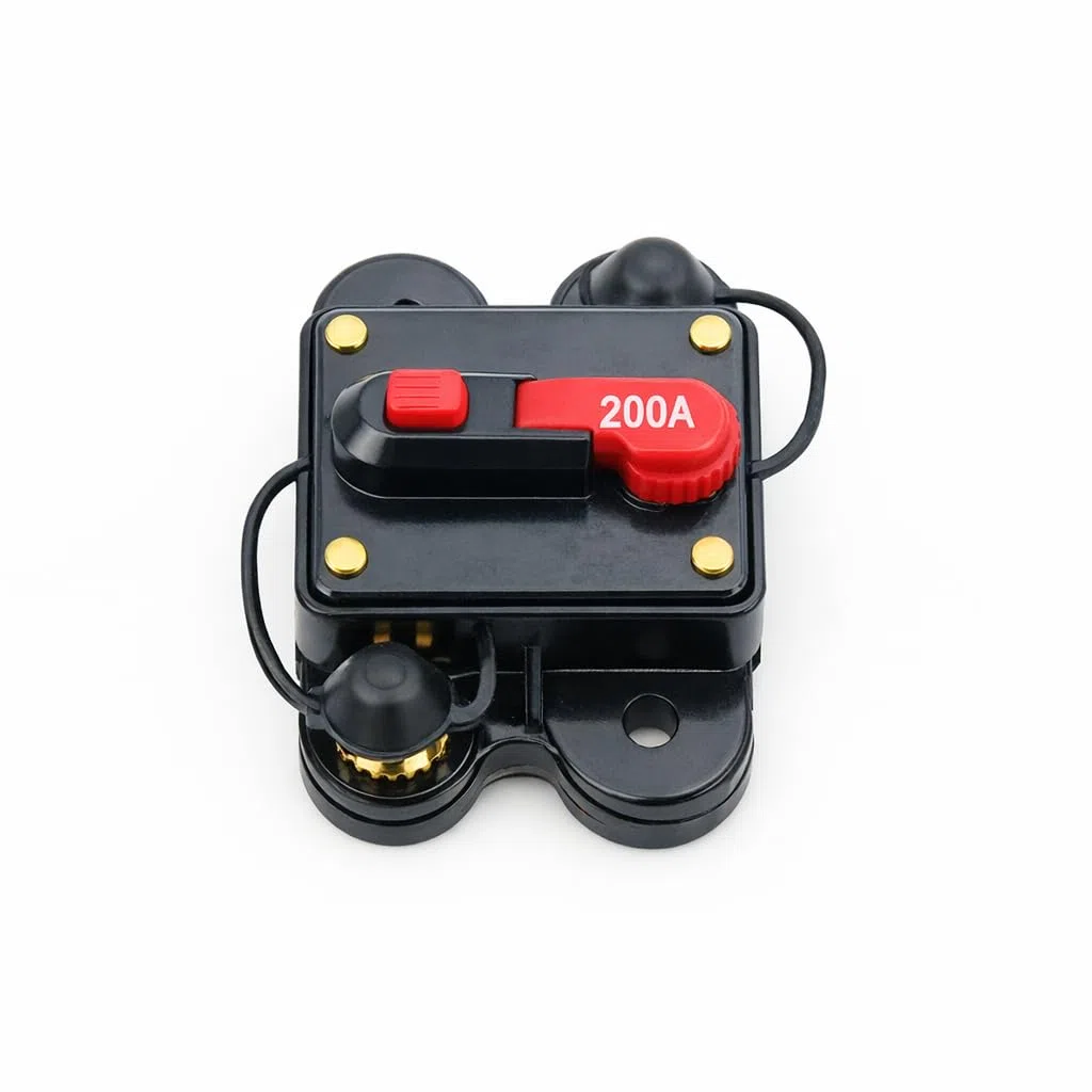 Disyuntor Impermeable, Fusible 200A 12V-24V Audio Interruptor de Circuito, Reinicio AutomáTico para Motor Auto Coche Barco Marino Bicicleta.