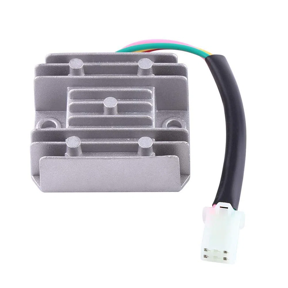 Regulador de motocicleta, 4 cables 4 pines Regulador Estabilizador de rectificador Regulador de motocicleta de 12 voltios para 150-250CC Moto Scooter Ciclomotor ATV